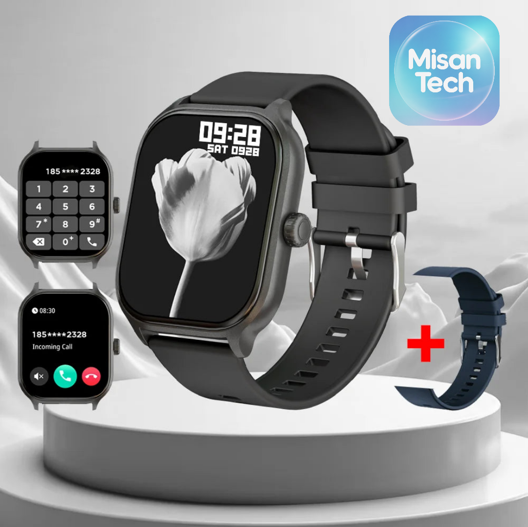 LAXASFIT 2025: Reloj Inteligente Sumergible con Pantalla 2.01" HD y Podómetro, Bluetooth.