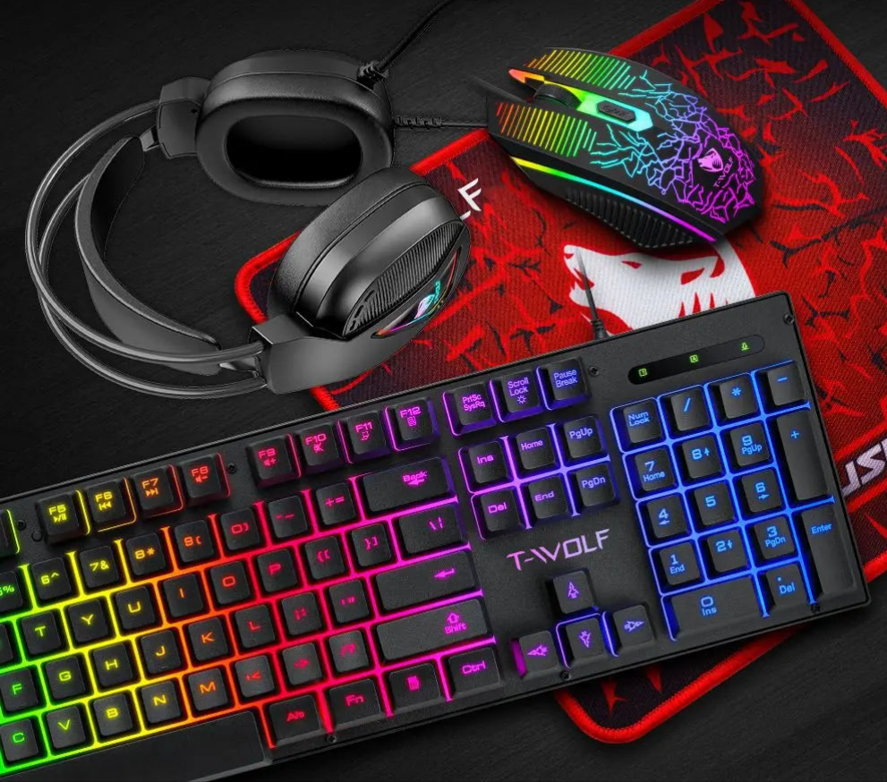 Conjunto 4 en 1 para computadora gamer.