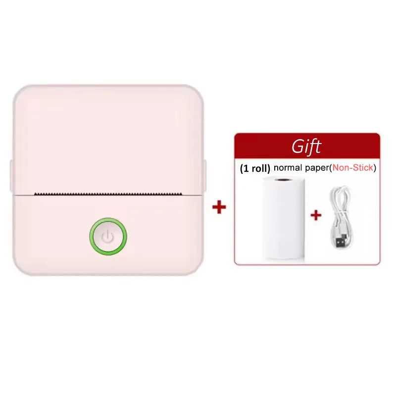 HD X6 Mini Portable Printer, Bluetooth Thermal Printer with Paper, Inkless Printing