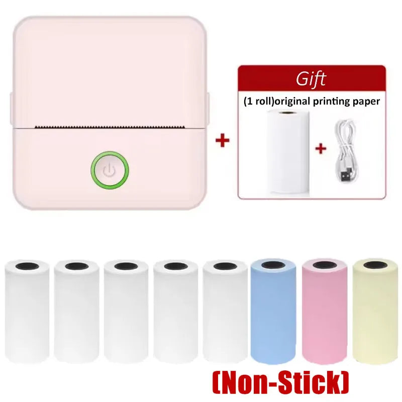 HD X6 Mini Portable Printer, Bluetooth Thermal Printer with Paper, Inkless Printing
