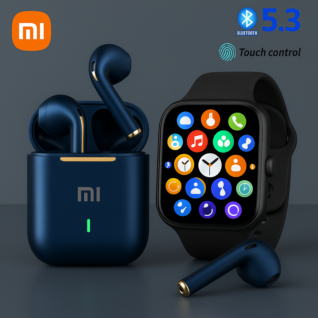 Combo Reloj inteligente y Auriculares con micrófono integrado