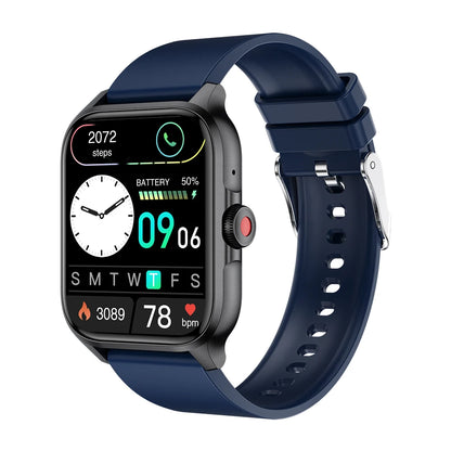 Relojes inteligentes fitness Bluetooth con asistente de voz IA.