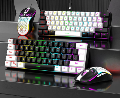 Conjunto teclado y ratón gamer retroiluminación