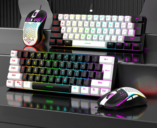 Conjunto teclado y ratón gamer retroiluminación