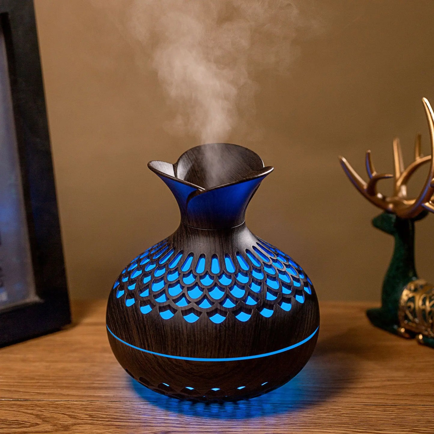 Humidificador, purificador de aire con fragancia para el hogar.
