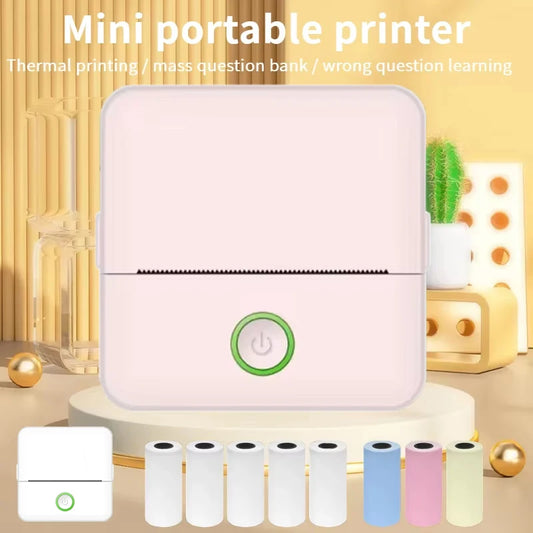 Impresora portátil mini HD X6, impresora térmica con Bluetooth y papel, impresión sin tinta