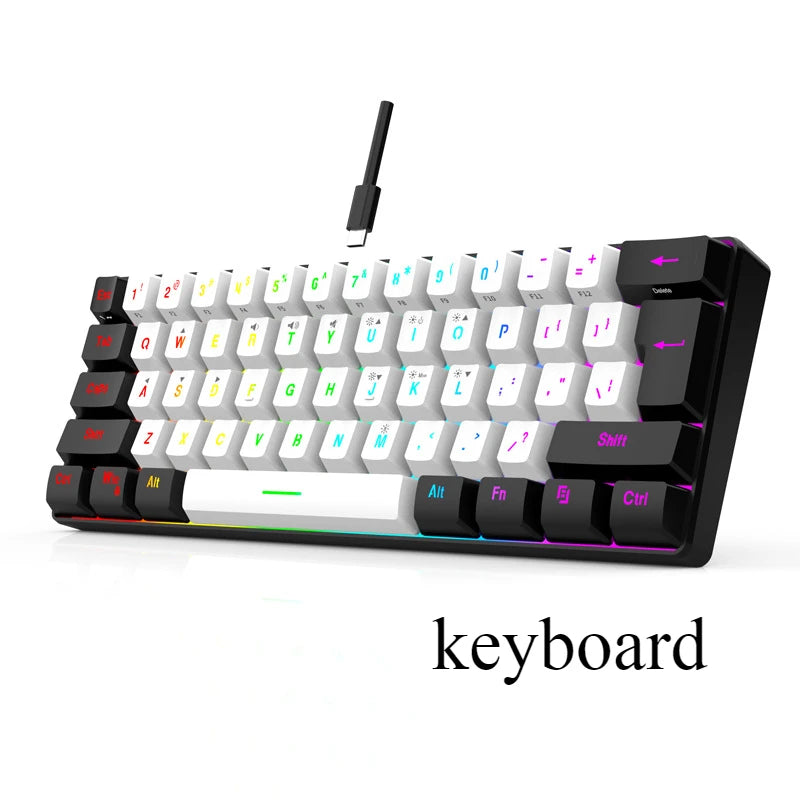 Kit de teclado y ratón gamer para juegos con retroiluminación RGB para PC
