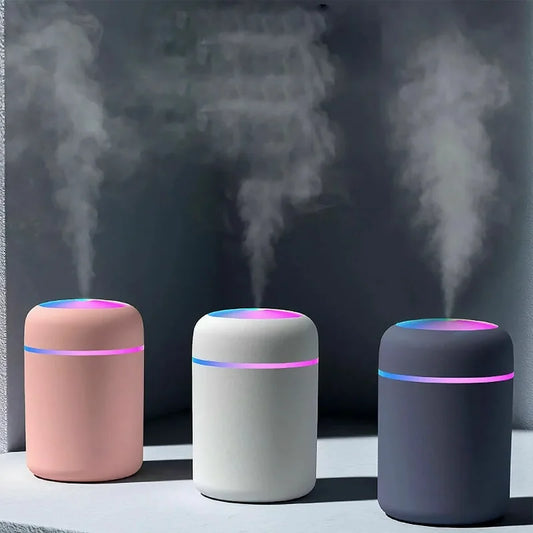 Humidificador multifunción con iluminación ambiental RGB y difusor de aromaterapia de 300ml para espacios pequeños portátil