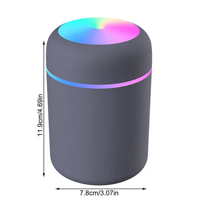 Humidificador multifunción con iluminación ambiental RGB y difusor de aromaterapia de 300ml para espacios pequeños portátil