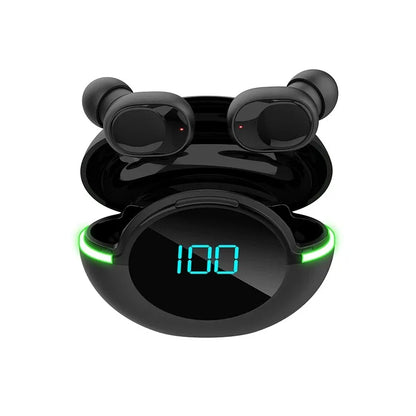 Auriculares Bluetooth digitales, inalámbricos y resistentes al agua.