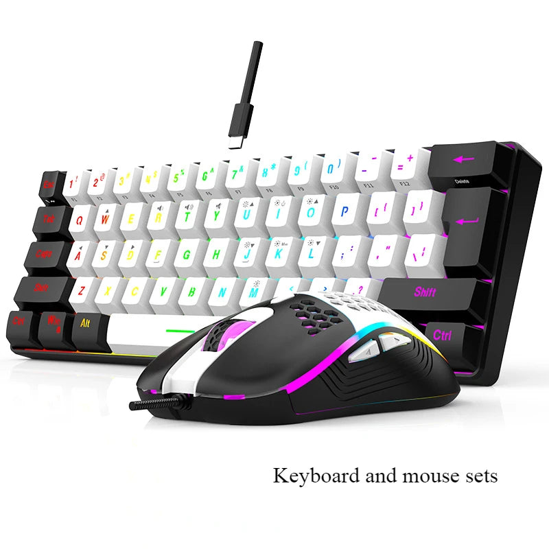Kit de teclado y ratón gamer para juegos con retroiluminación RGB para PC