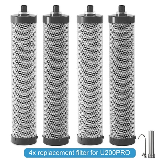 Filtros de repuesto para purificador de agua ALTHY U200PRO. Reduce el 99 % de bacterias, cloro, plomo y olor.
