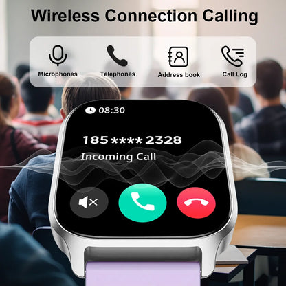 LAXASFIT 2025: Reloj Inteligente Sumergible con Pantalla 2.01" HD y Podómetro, Bluetooth.