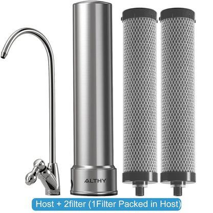 ALTHY U200PRO - Purificador de agua potable para debajo del fregadero de cocina con grifo. Reduce bacterias, metales, plomo, cloro y olores.