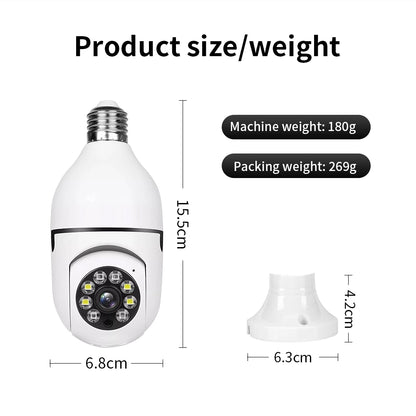 Cámara de seguridad WiFi 2,4 G, para el hogar, con PTZ, visión nocturna, detección de movimiento, monitoreo, 2 antenas