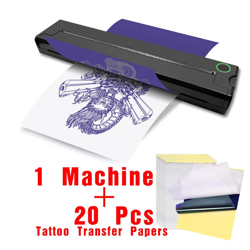 Impresora portátil térmica para tatuajes, plantillas, PDF, Word, Office, impresión A4, transferencia inalámbrica de fotos