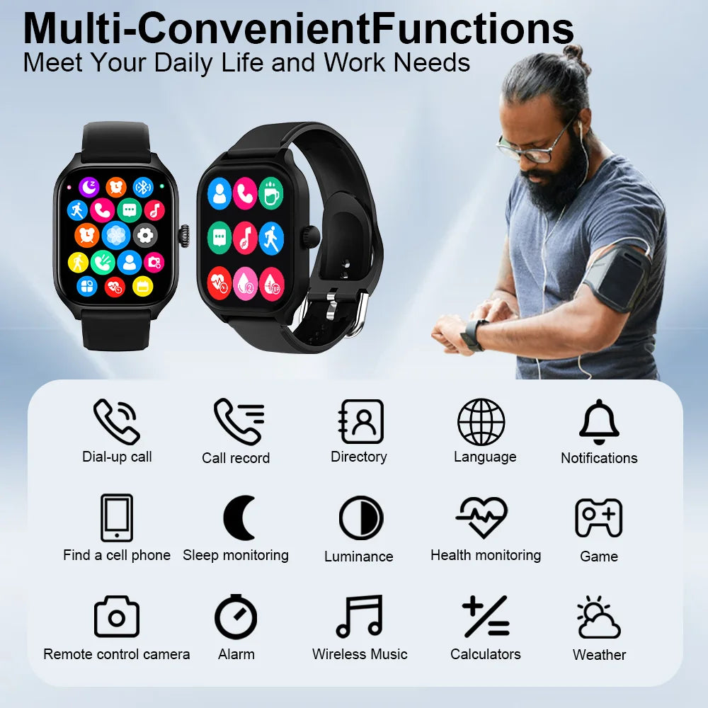 Reloj inteligente LAXASFIT H9/H6 resistente al agua y monitor de salud