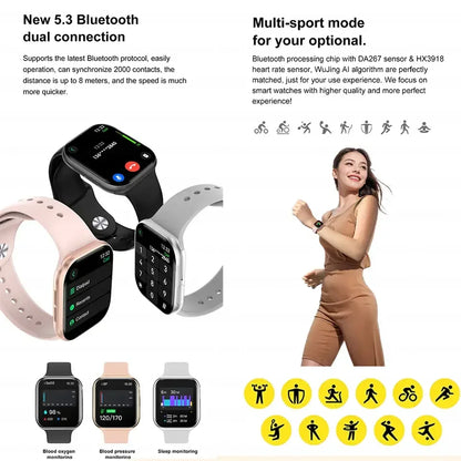 Reloj inteligente 2025, Android, iOS, Bluetooth.