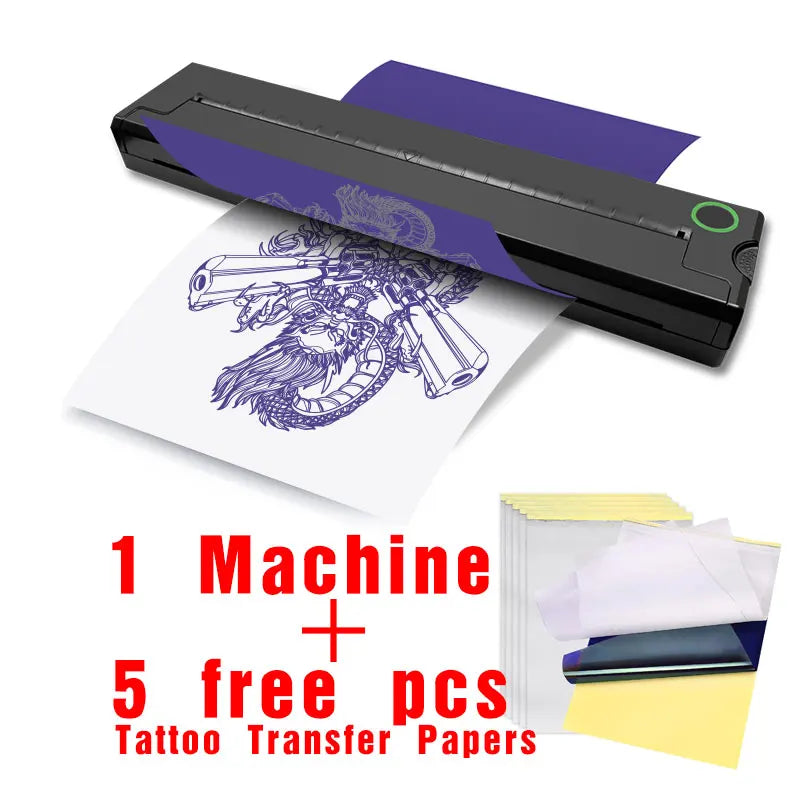 Impresora portátil térmica para tatuajes, plantillas, PDF, Word, Office, impresión A4, transferencia inalámbrica de fotos