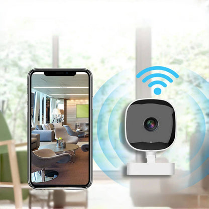 Cámara WiFi inalámbrica 1080P con detección de movimiento, voz bidireccional, seguridad para el hogar y visión nocturna.