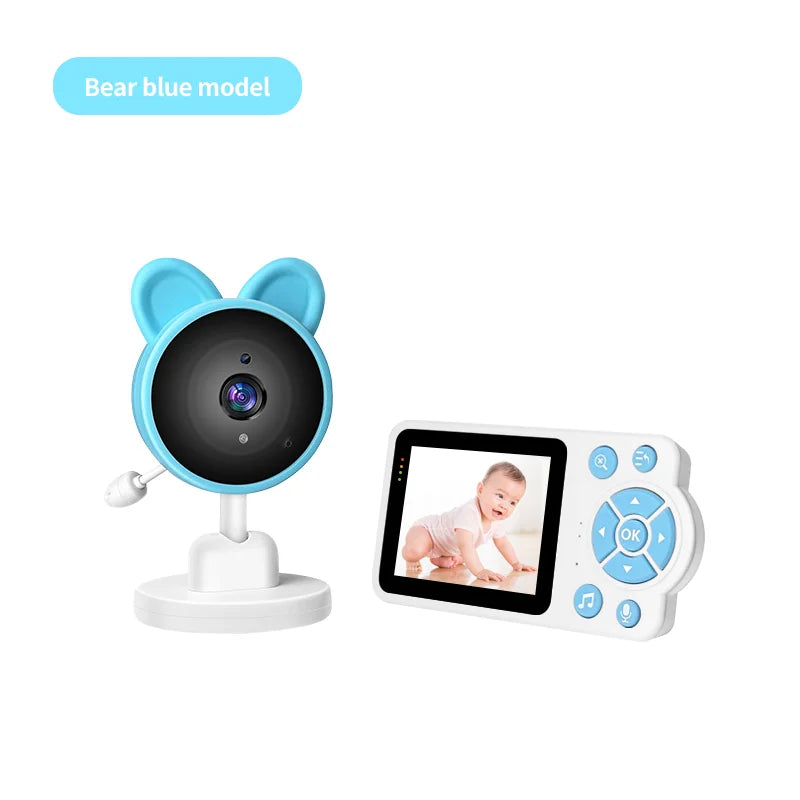 Monitor de bebé con intercomunicador de voz y audio, visión nocturna por infrarrojos para bebé con monitor