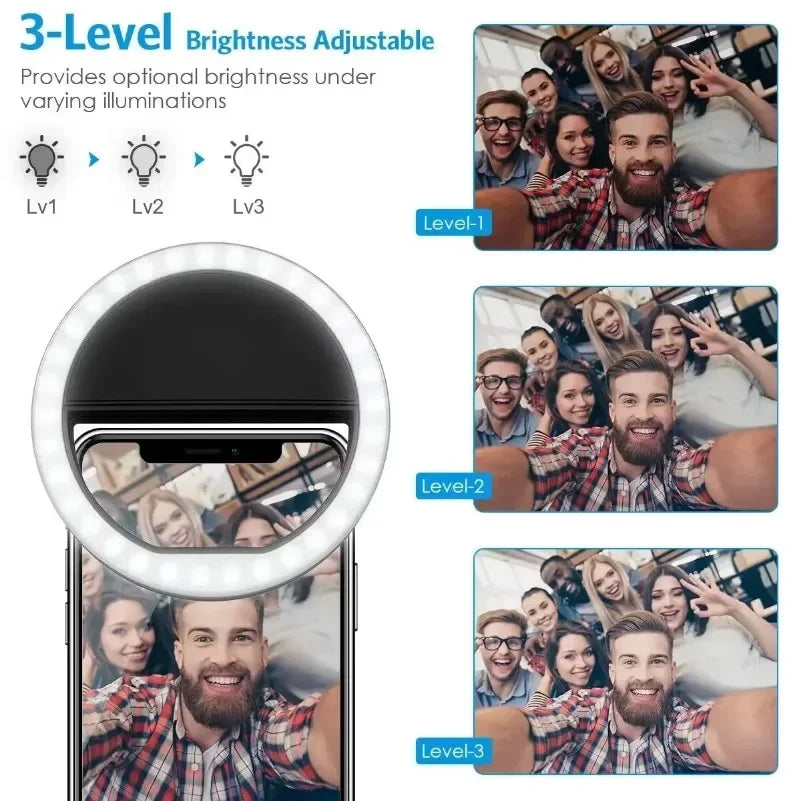 Anillo led para selfies