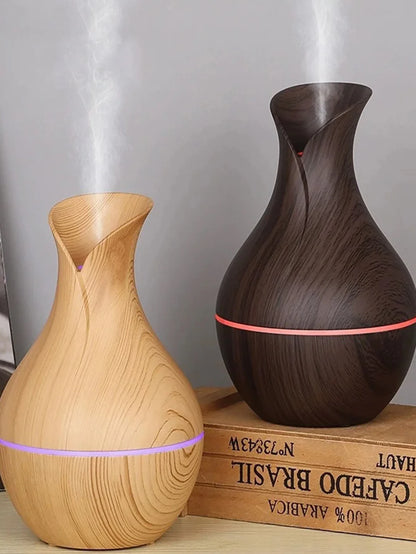 Humidificador de aire eléctrico USB, generador de niebla fría para aromaterapia con aceites esenciales y LED para el hogar.