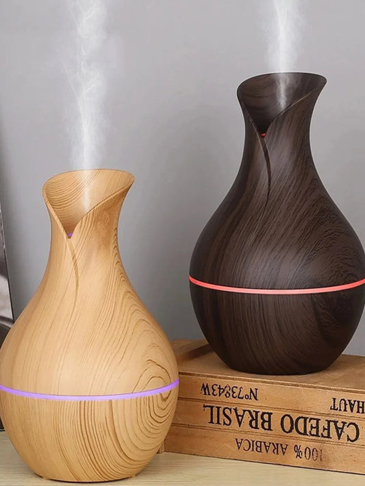 Humidificador de aire eléctrico USB, generador de niebla fría para aromaterapia con aceites esenciales y LED para el hogar.
