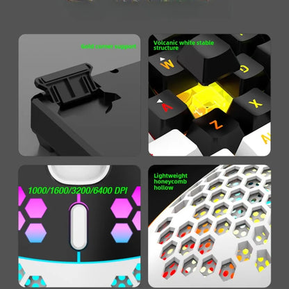 Kit de teclado y ratón gamer para juegos con retroiluminación RGB para PC