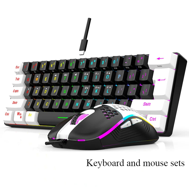 Kit de teclado y ratón gamer para juegos con retroiluminación RGB para PC