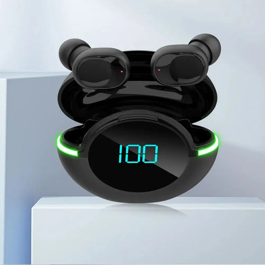 Auriculares Bluetooth digitales, inalámbricos y resistentes al agua.