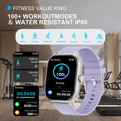 LAXASFIT 2025: Reloj Inteligente Sumergible con Pantalla 2.01" HD y Podómetro, Bluetooth.