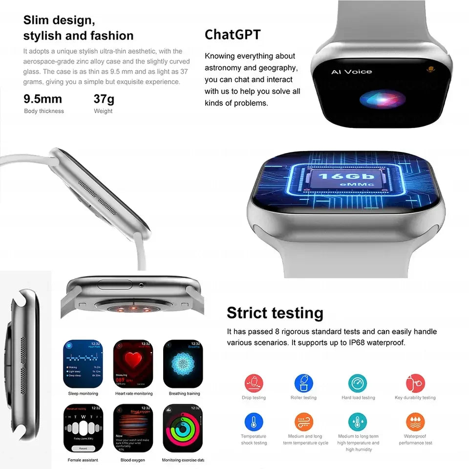 Reloj inteligente 2025, Android, iOS, Bluetooth.