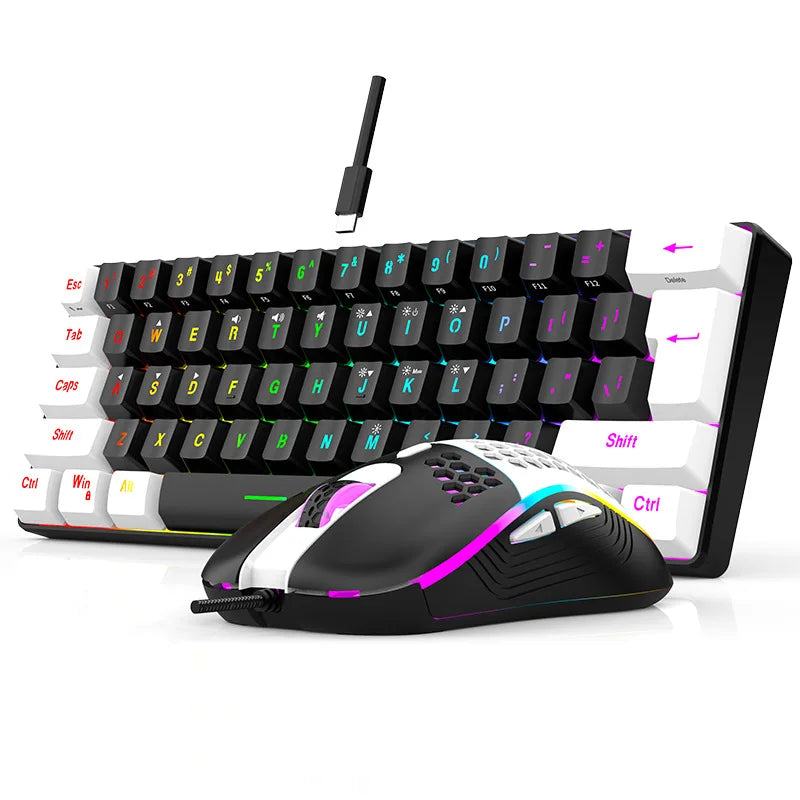 Kit de teclado y ratón gamer para juegos con retroiluminación RGB para PC