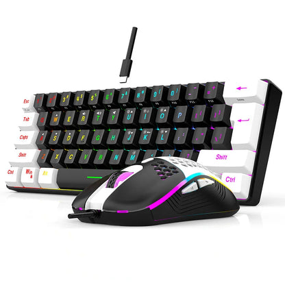 Kit de teclado y ratón gamer para juegos con retroiluminación RGB para PC