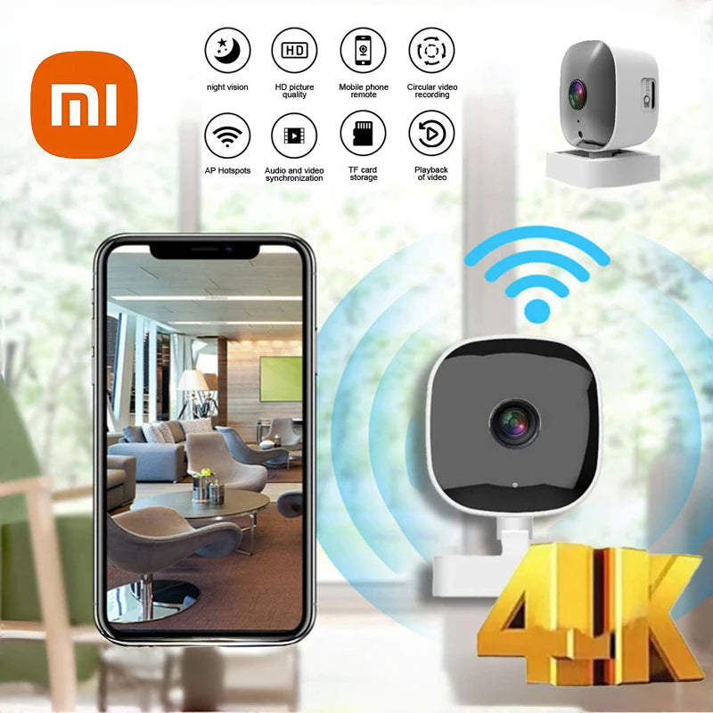 Cámara WiFi inalámbrica 1080P con detección de movimiento, voz bidireccional, seguridad para el hogar y visión nocturna.