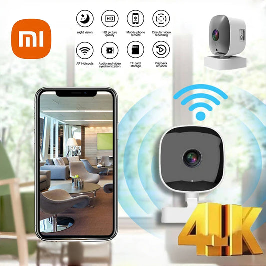Cámara WiFi inalámbrica 1080P con detección de movimiento, voz bidireccional, seguridad para el hogar y visión nocturna.