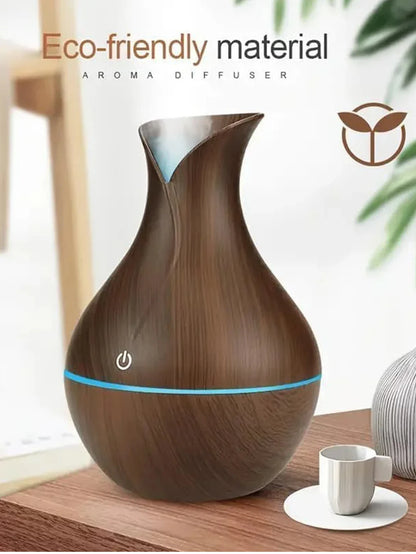 Humidificador de aire eléctrico USB, generador de niebla fría para aromaterapia con aceites esenciales y LED para el hogar.