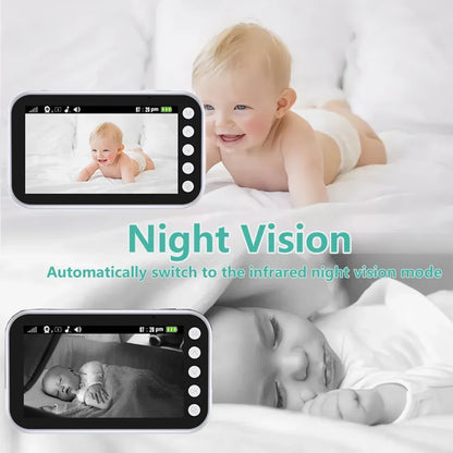 Monitor de bebé inalámbrico de 4,3 pulgadas con cámara de vigilancia HD