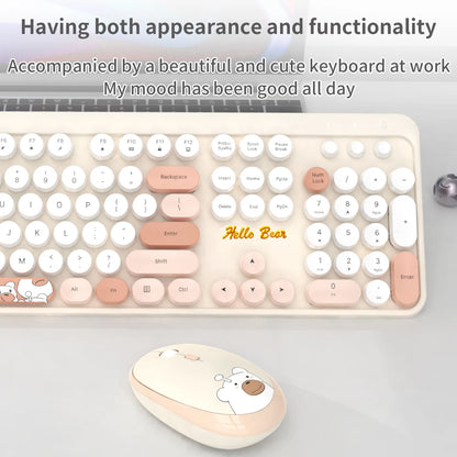 Combo de teclado y ratón inalámbricos MOFii Hello Bear, inalámbricos