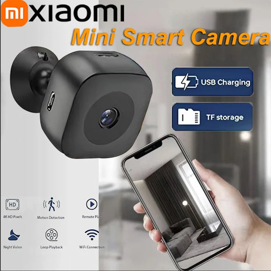 Cámara de seguridad Xiaomi Mini 4K, visión nocturna a todo color, detección de movimiento, resistente al agua, 2025