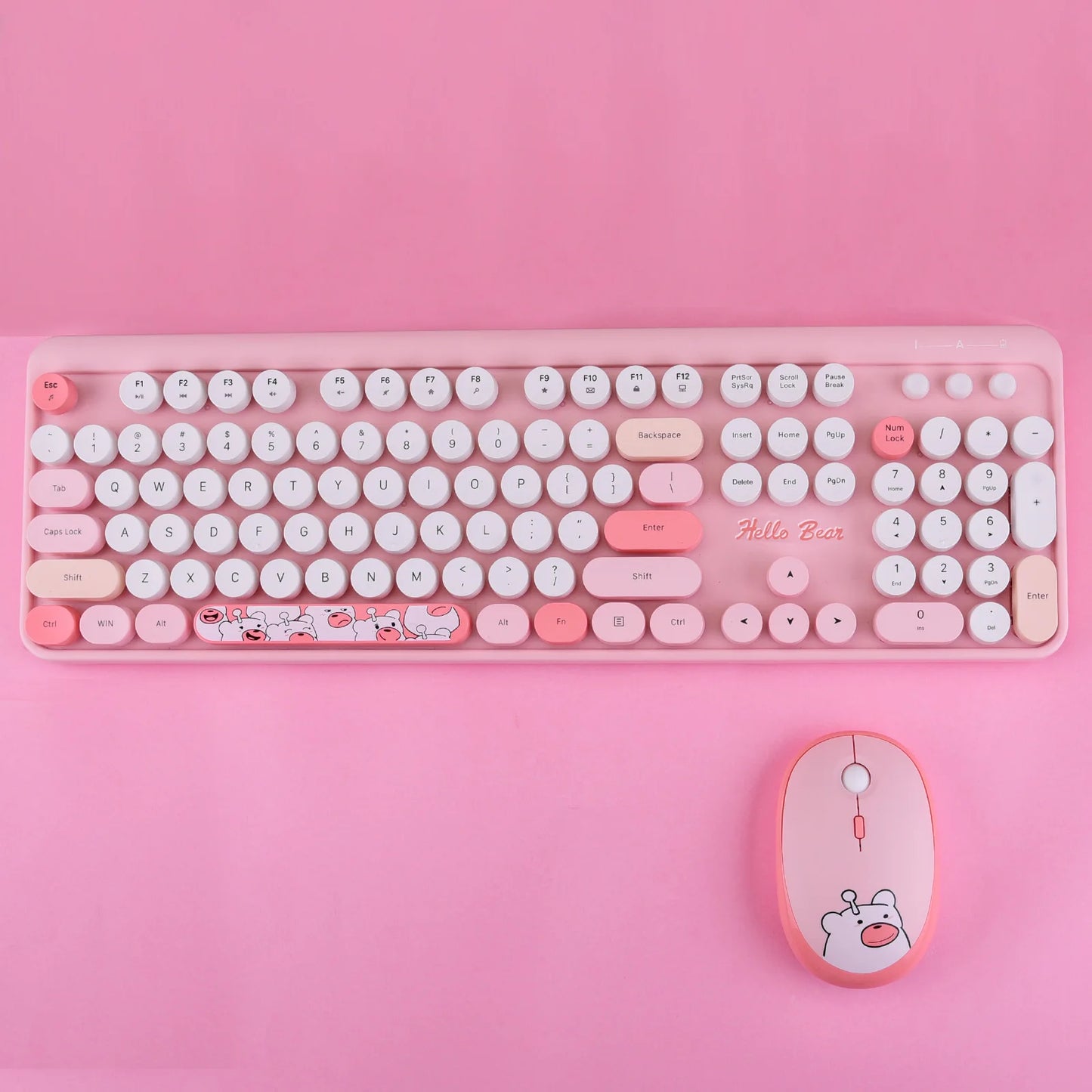 Combo de teclado y ratón inalámbricos MOFii Hello Bear, inalámbricos