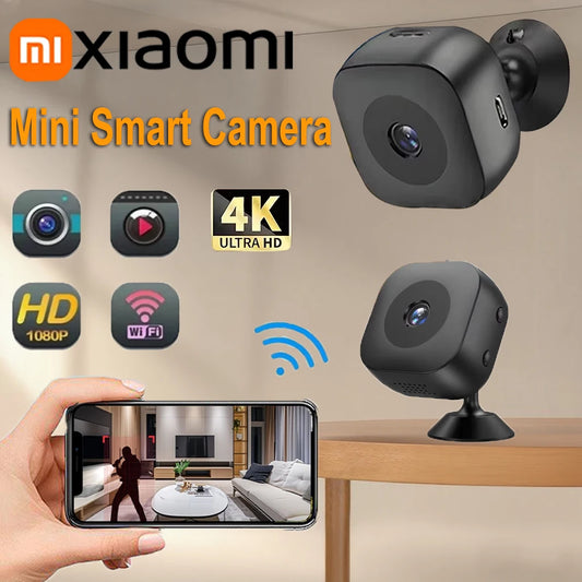 Cámara de seguridad Xiaomi Mini 4K, visión nocturna a todo color, detección de movimiento, resistente al agua, 2025