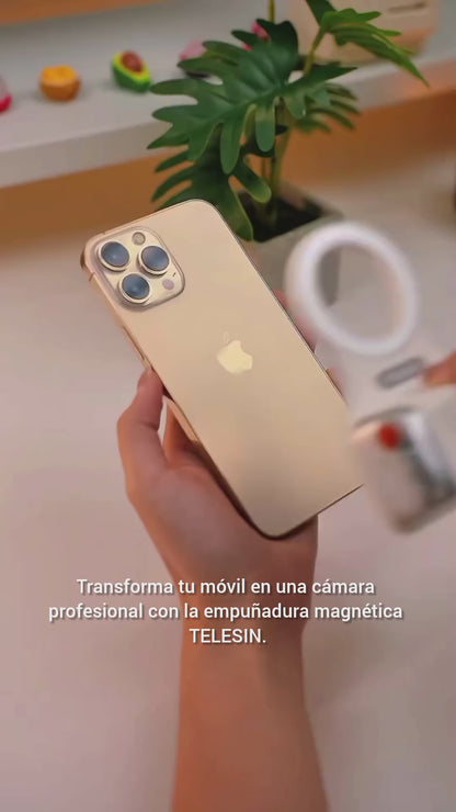 Empuñadura Magnética con Luz LED para Creadores de Contenido
